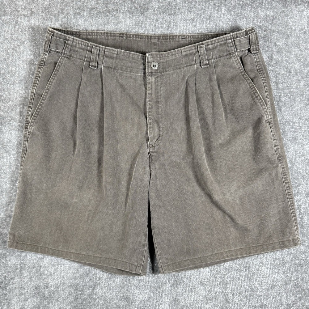 Vintage Levi's Dockers Shorts Men's 36 Brown Double Pleated USA Made - Picture 1 of 10
